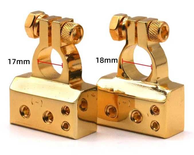 Клеми за акумулатор за музика (+ / –) комплект