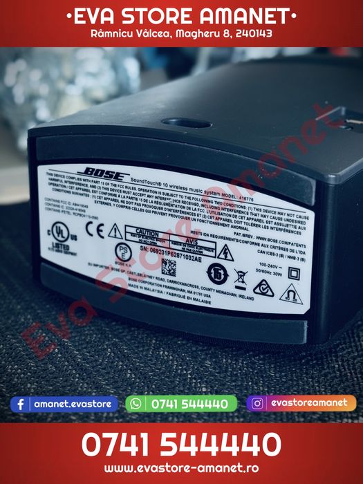 Sistem Audio Wireless BOSE SoundTouch 10 Bluetooth AUX