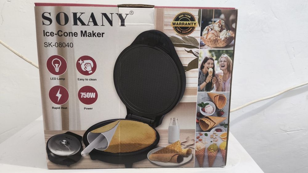 Вафельница Sokany SK-08040 (для рожков и трубочек)
