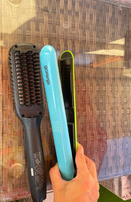 Преса и четка за изправяне на коса