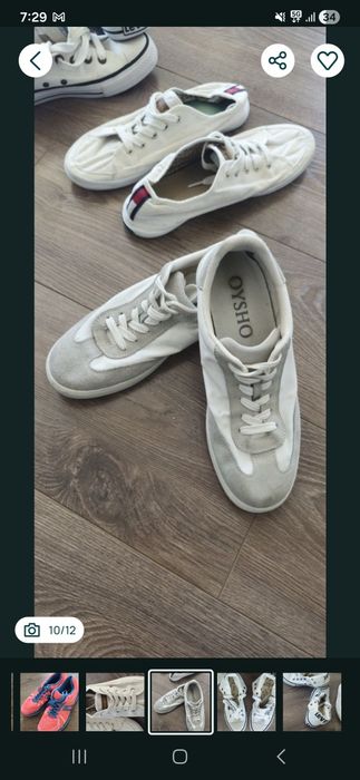 Geox 38, Tommy, Oysho, Converse, Vans 39