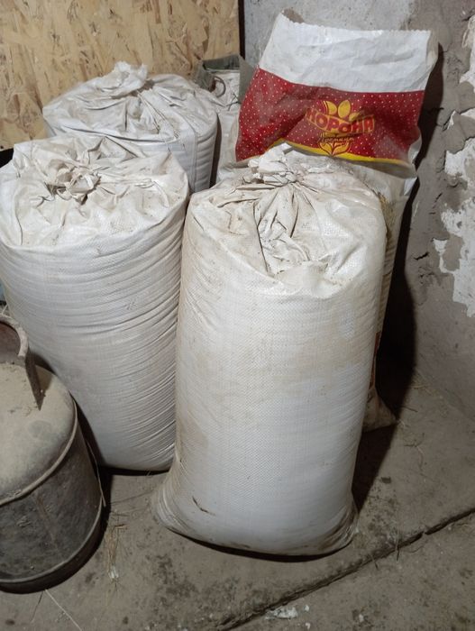 Продам 4 мешка лен и 10 мешков зерна