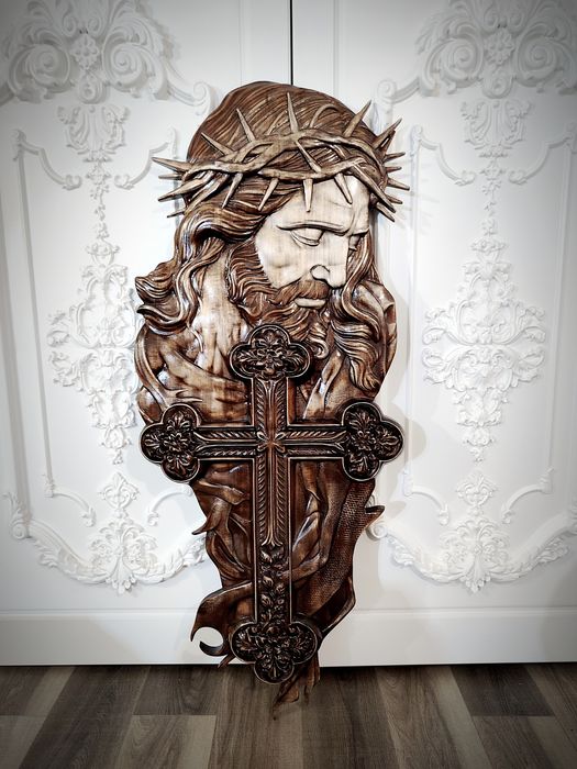 Sculptură , crucifix , lemn de Tei 750mm