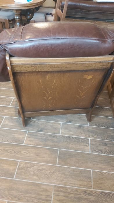 Двойка кресла  и тройка разтегателен диван естествена кожа