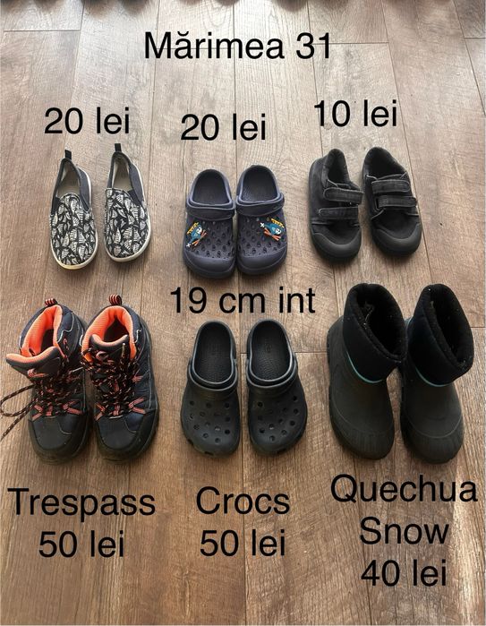 Incaltaminte copii marimi 29, 30, 31, 32, 33 Crocs, Adidas, Puma etc