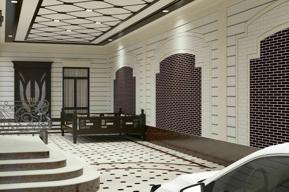 Ottochento. Travertin Fasad ishlari.