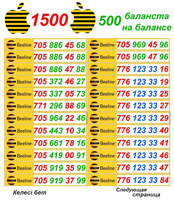 Билайн номера. Сим карты Билайн.