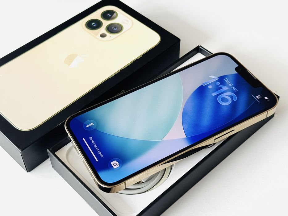 НОВ! Iphone 13 Pro 128GB Gold 100% Батерия! Гаранция 6 месеца