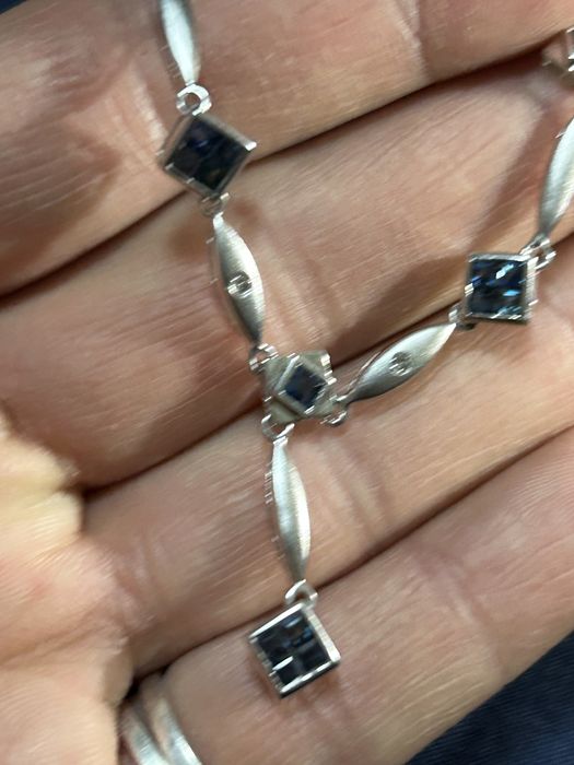 Колье белое золото 14карат