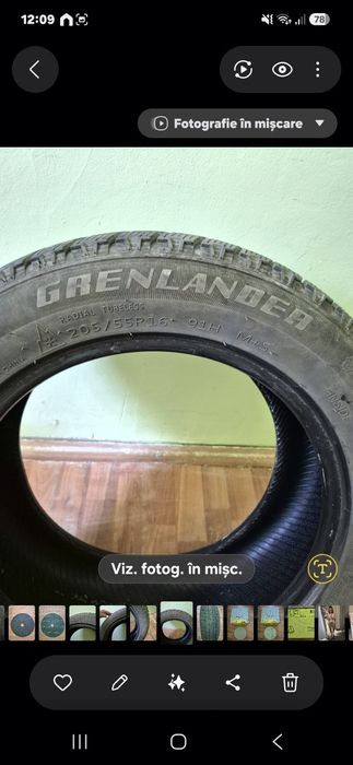 Vând 2 anvelope de iarnă Grenlander 205/55 R16 91H , DOT 2822 (2022), stare foarte bună