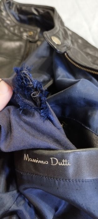 Кожаная мужская куртка Massimo Dutti.