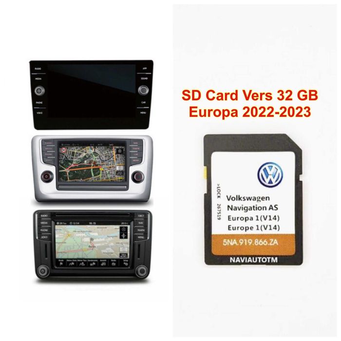 SD Card navigatie 2026 VW Golf 7 Passat B8 Tiguan harti Europa+ROMANIA