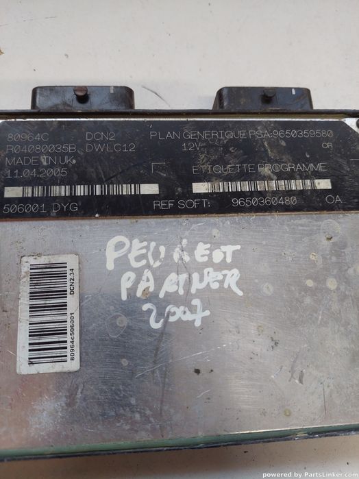 Calculator Ecu Peugeot Partner Box [ 2008 - > ] Oem 80964C