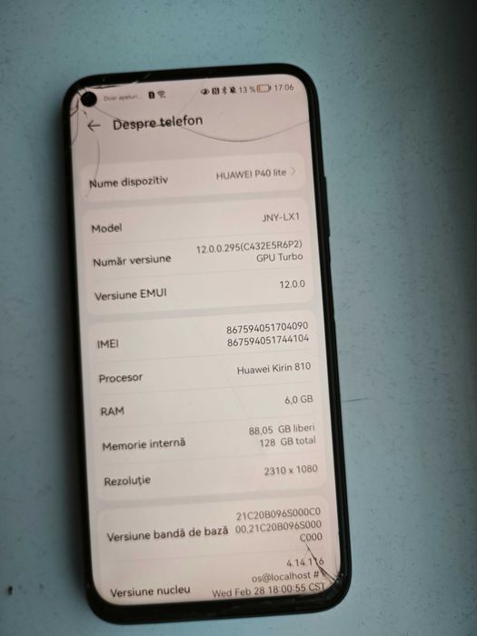 Huawei P40 Lite – ecran spart, telefon funcțional