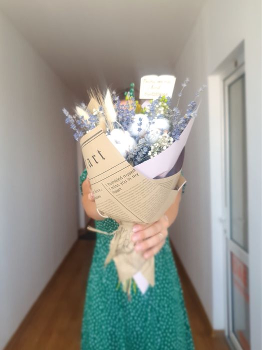 Buchet cu lavanda și bumbac