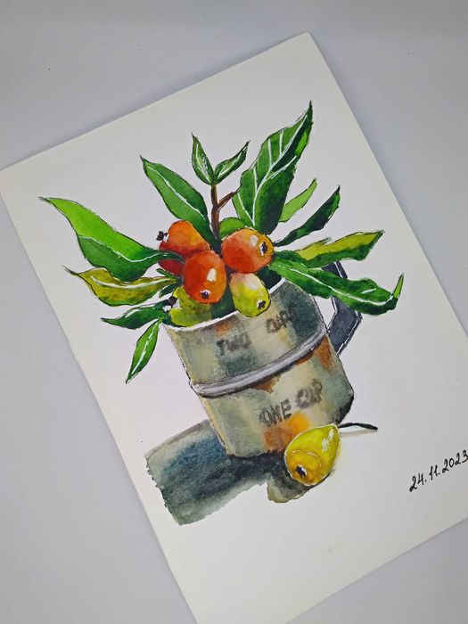 Акварельные открытки, ручная работа.