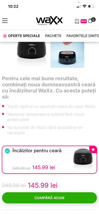 Chit epilare cu ceara