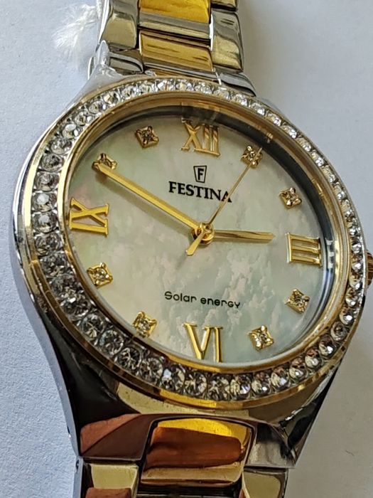 Ceas Festina Solar Energy Quartz Cadran Perlat - 35 mm Nou-Nepurtat!