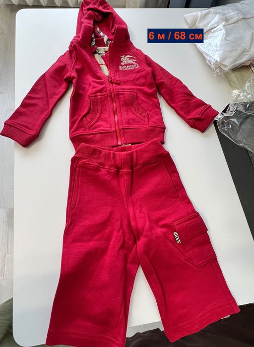 Двойка Burberry оригинал Португалия хлопок 6мес 68см