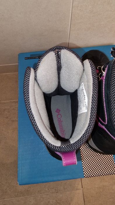 NOU Ghete de zăpadă copii/fete apreschi Columbia BUGABOOT - 32°C