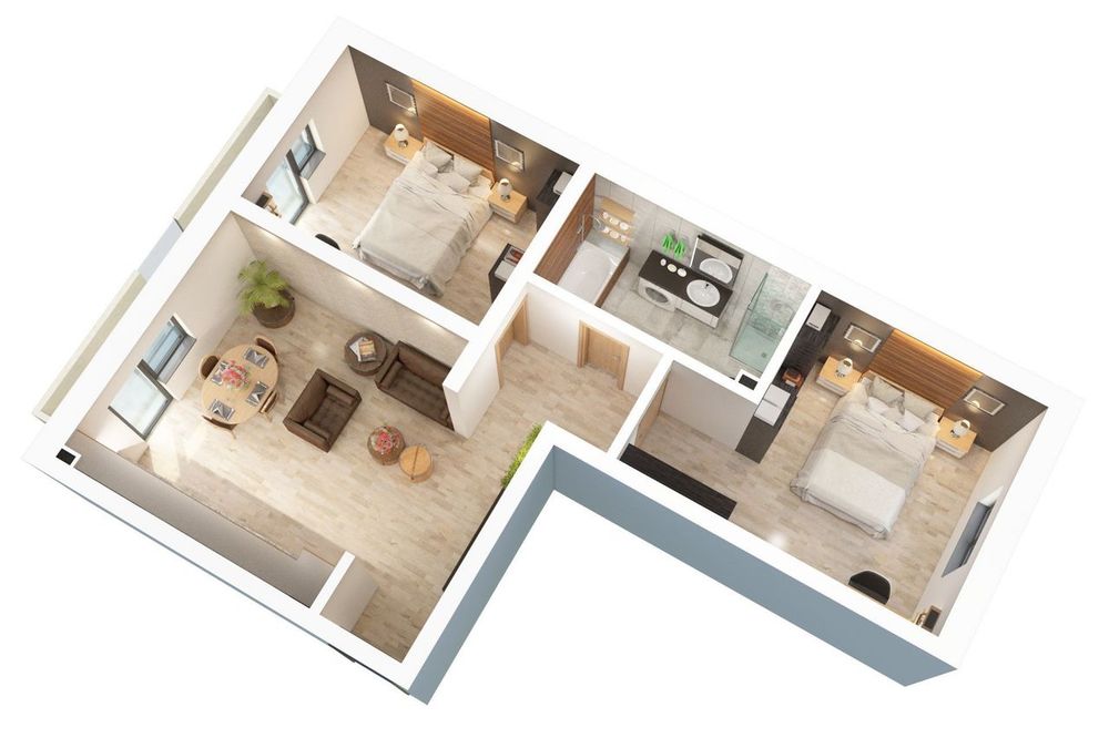 Apartament 3 camere gradina 47 mp Piata Rahovei, Dedeman