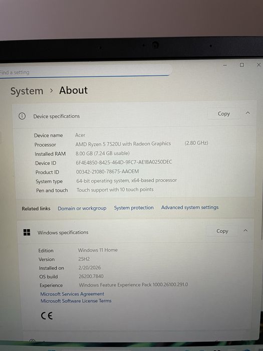 Laptop pentru Office Acer Aspire 315