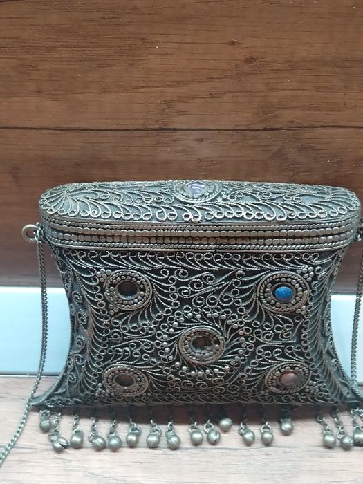 Продавам антикварна сребърна Барутница филиграм 19-век уникална