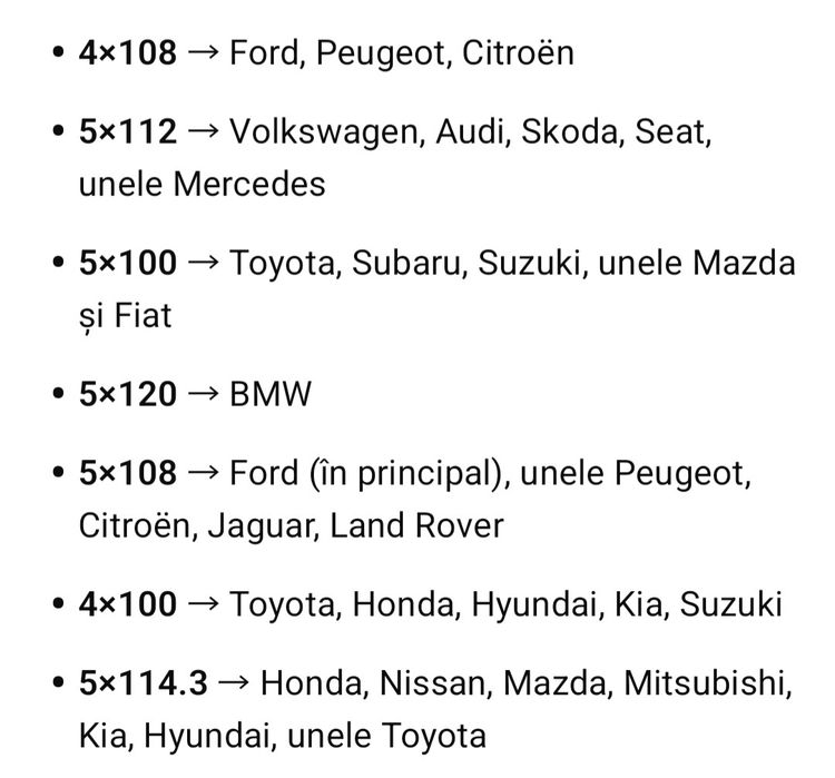 Vand Rezerve R14 R15 R16 R17 Audi Ford Volvo Citroen Passat Duster Log
