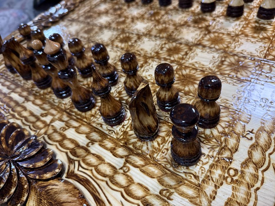 Нарды-шахматы ручной работы