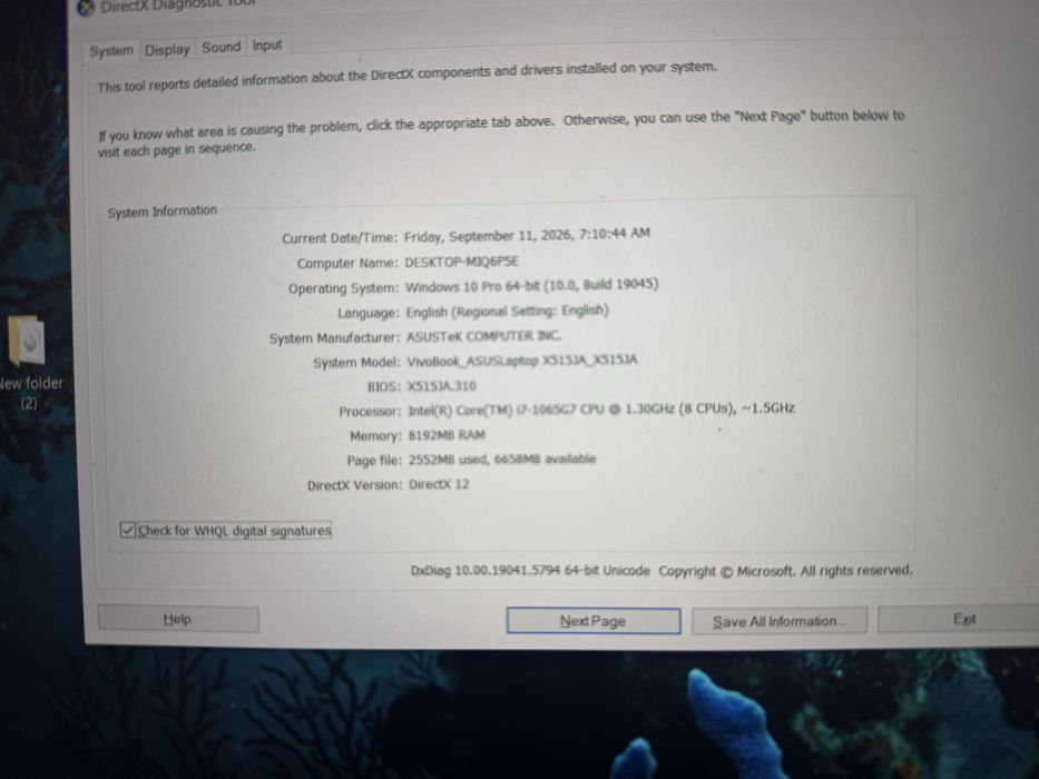 Vand laptop asus model x515j