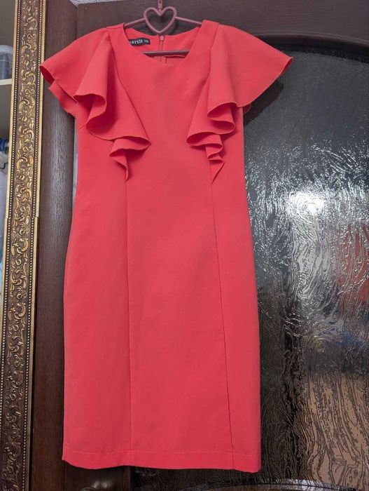 Платье коралловое S-XS