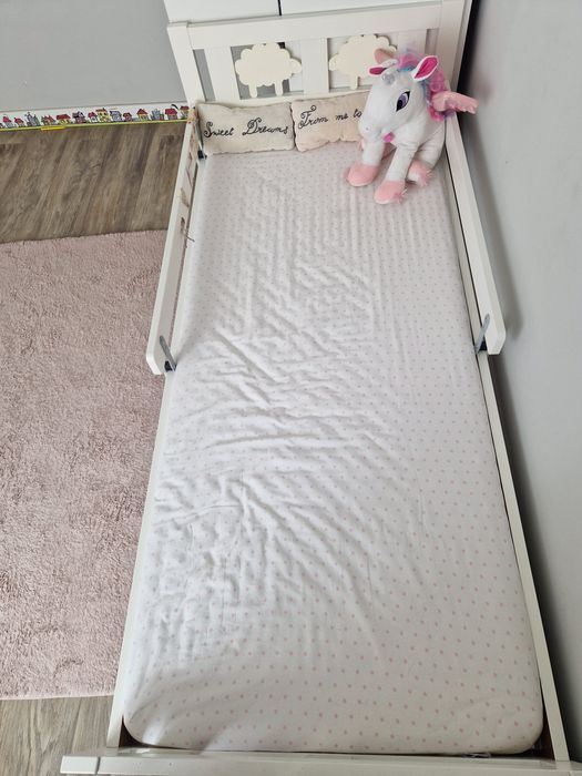 Pat copii IKEA cu saltea inclusă 70x160 cm # nefolosit