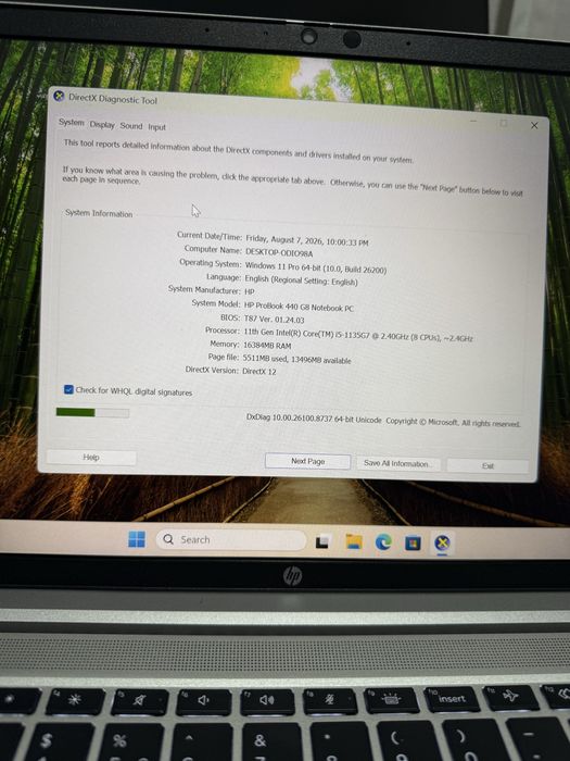 Laptop HP ProBook G8, i5 1135g7, 16gb RAM, SSD 256 nvme