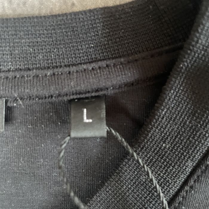 Bluza Balmain Paris  L  noua cu ericheta– crewneck negru, logo brodat