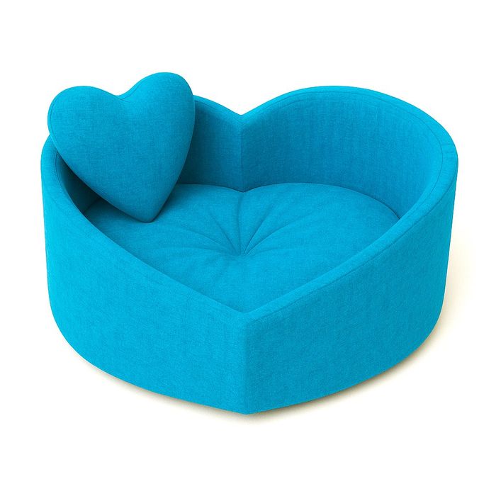 Удобно легълце сърце за любимци ISADORA (Sky - Синьо) + подарък