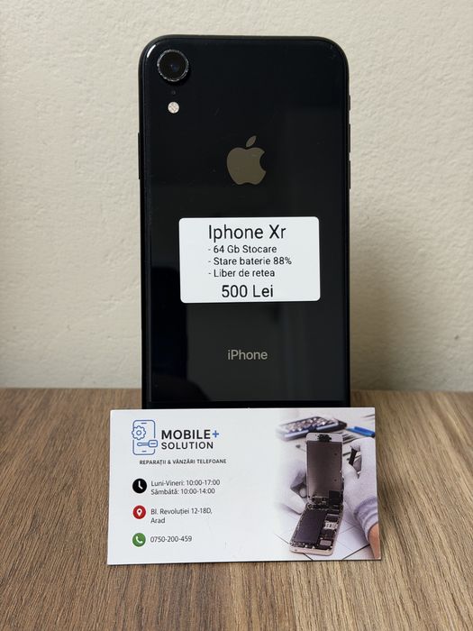 Iphone Xr 64Gb 88% Stare baterie.Garantie 12 Luni