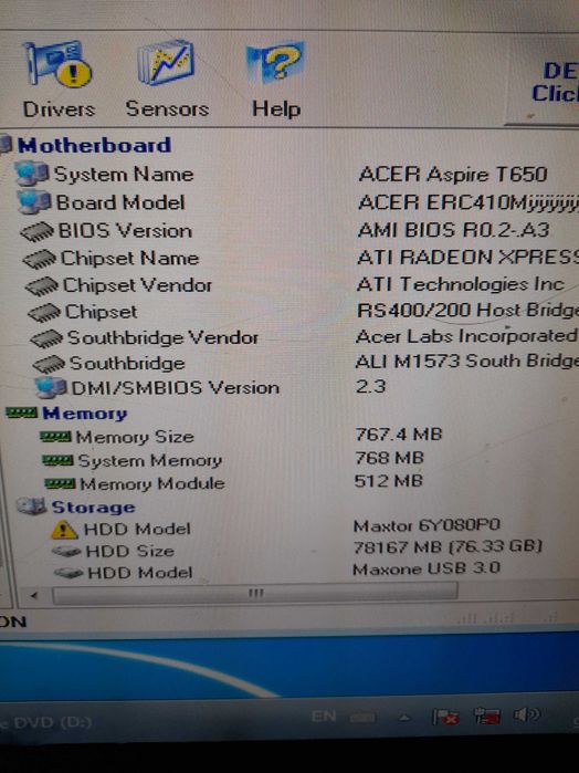 Unitate PC Acer Aspire T650