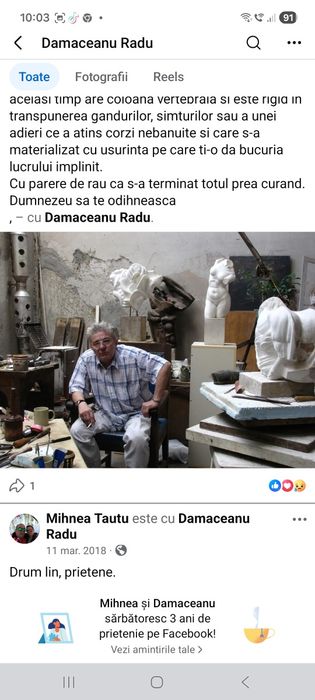 Desene, autoportret și 4 personaje", Radu Dămăceanu (n.1953-d.2017)