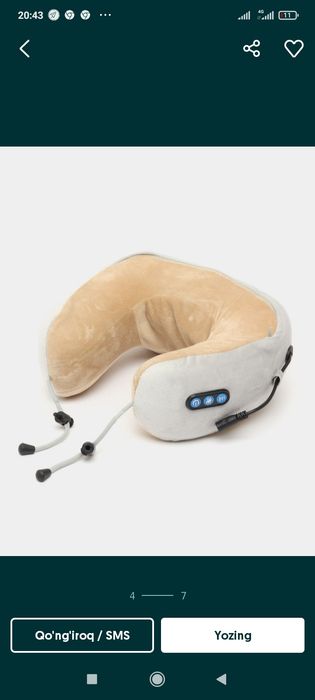 Massajyor boʼyin uchun massajor Массажер для  шеи U  образний формы