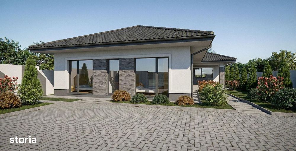 Teren 1080 mp + Proiect Casa Moderna (S+P) – Daia Romana, Jud. Alba