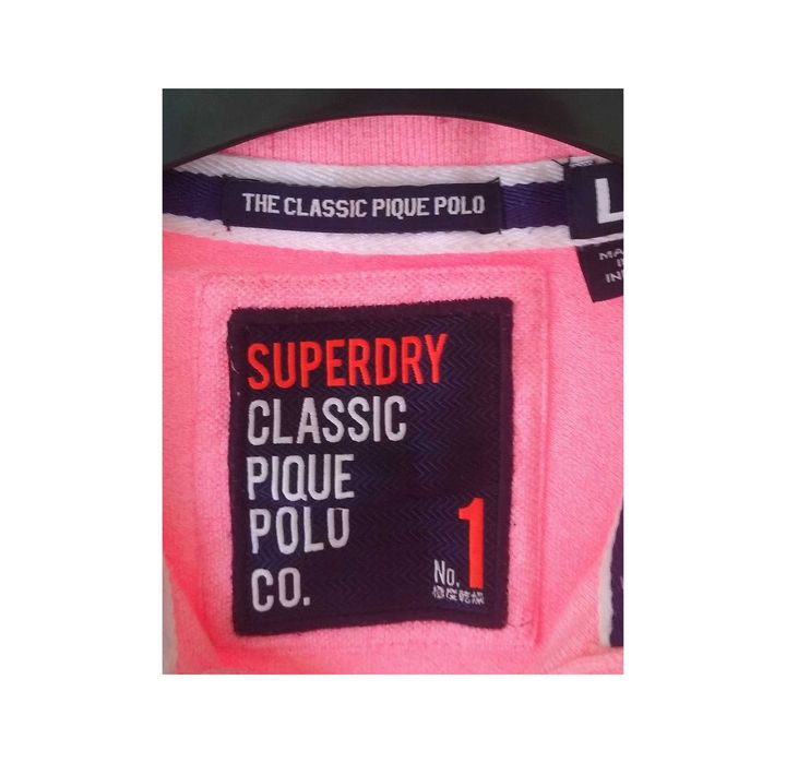 Superdry Поло Блуза Casual Polo Shirt Classic Pique Къс Ръкав Оригинал Гръдна Обиколка 85-100 см (M-L) Носена Веднъж Отлична