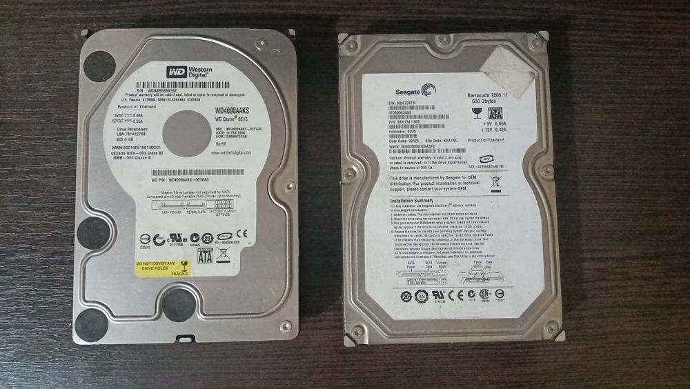 Жёсткие диски 1тб, 500гб и 250гб