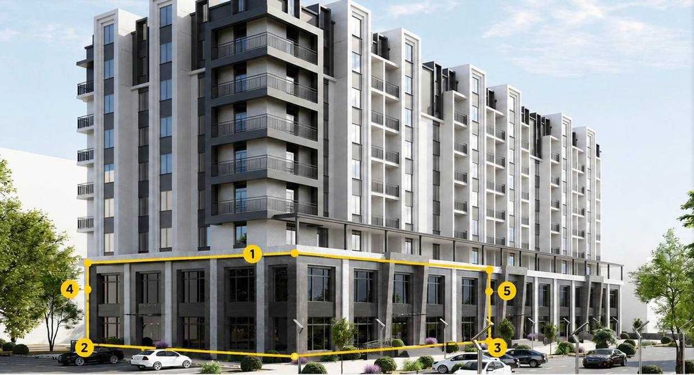 Юнусабад 12 кв-л ул.Ахмада Дониша м-ро Туркистон 1 й и 2 эт 900 кв.м