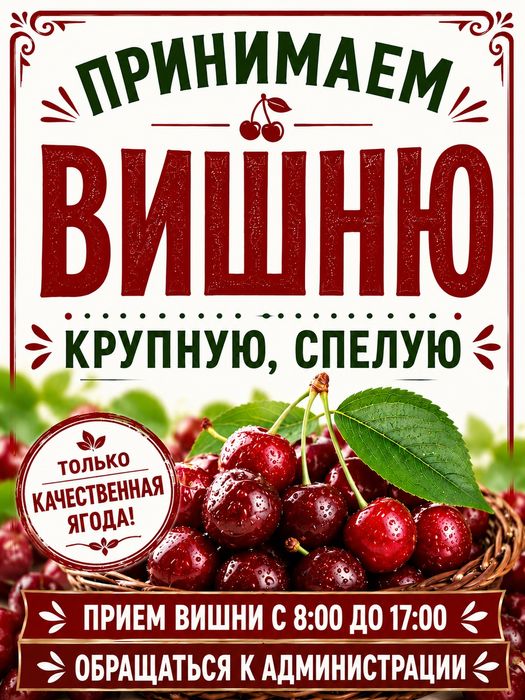 Закупаем вишню на производство