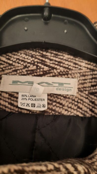 Pardesiu elegant din stofă de lână mar.44