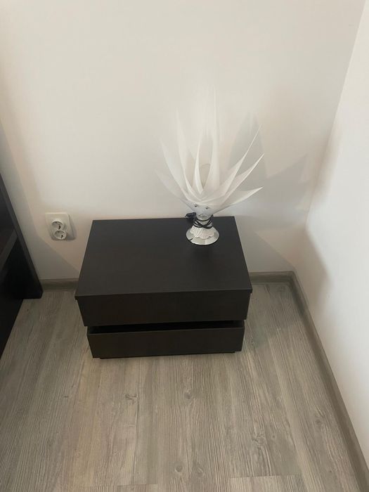 Dormitor complet wenge pat 160x200, noptiere2, comoda tv,oglinda