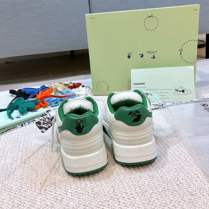 Off-White Green Out Of Office Low Sneakers Poze Reale