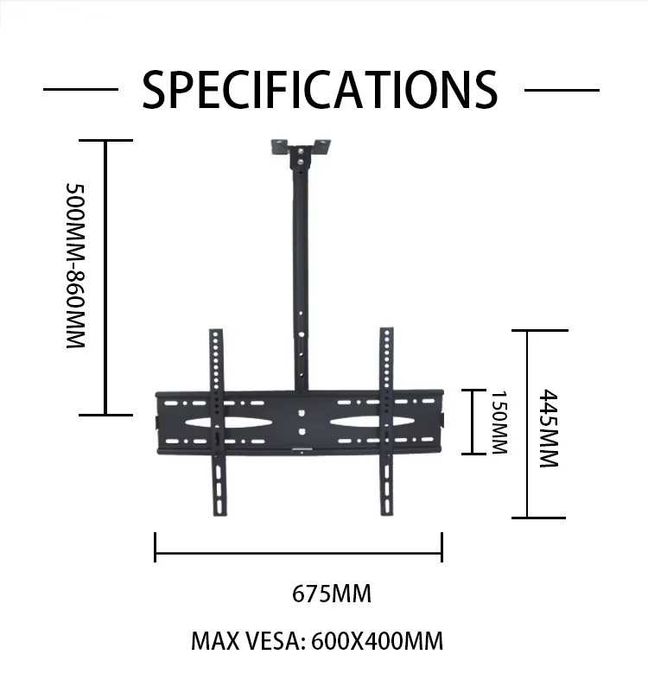 ПРОМО!! Таванна стойка за телевизор от 32 до 80 инча, до 35 кг