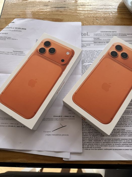 iPhone 17 Pro max Orange  256GB-Нов   24м гаранция Виваком