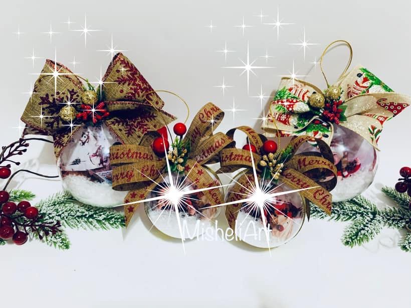 Коледна топка със снимка